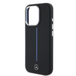 Mercedes MEHMP16X23SUMBK iPhone 16 Pro Max 6.9" black hardcase Silicone Blue Stripe MagSafe - imagine 6
