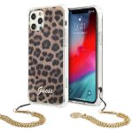 Guess GUHCP12LKSLEO iPhone 12 Pro Max 6,7" Leopard hardcase Gold Chain