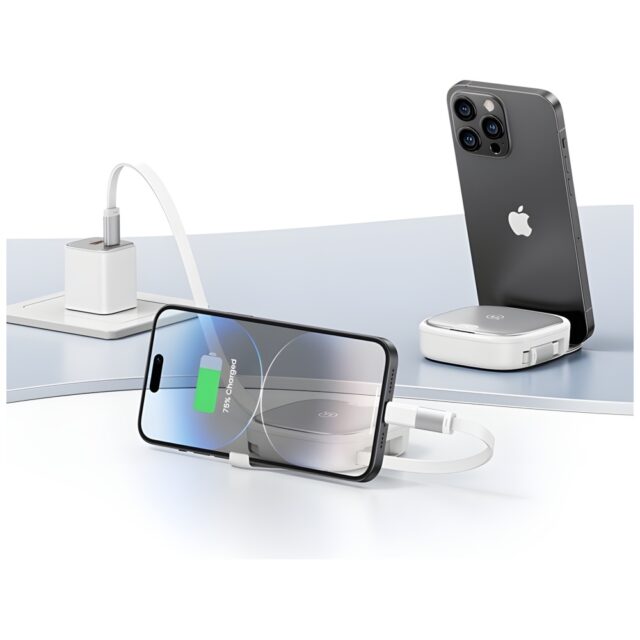 USAMS 3in1 retractable cable with boxMicroUSB/USB-C/Lightning 60W steel/tarnish SJ650USB01 - imagine 7