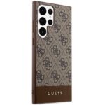Guess GUHCS23LG4GLBR S23 Ultra S918 brown hardcase 4G Stripe Collection - imagine 4