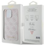 Guess GUHCP15XG4GFPI iPhone 15 Pro Max 6.7" pink hard case 4G Metal Gold Logo - imagine 8