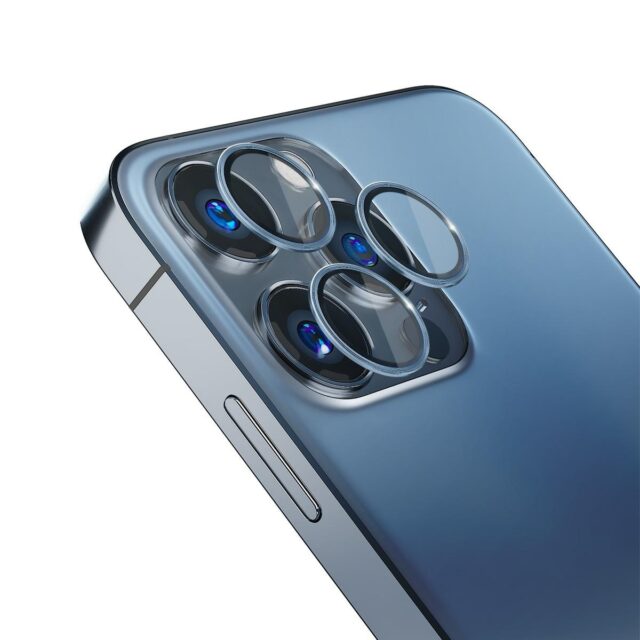 3MK Lens Protection Pro iPhone 13 Pro /13 Pro Max sierra blue Camera lens protection with mounting f - imagine 2
