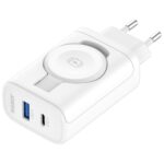 Ładowarka sieciowa 3MK HARDY PD 33W 2w1   USB-A/USB-C + indukcja do Apple Watch biały - imagine 4