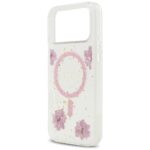 Case Guess Resin Flowers Glitter MagSafe for iPhone 17 Pro Max pink - imagine 6