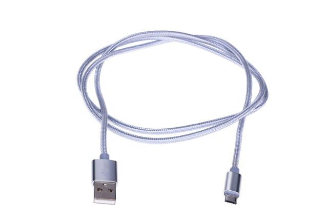 Extralink | MicroUSB cable | for ANDROID smartphones, max. current 2A, 1m, silver - imagine 3