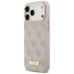 Guess 4G Logo Plate MagSafe Case for iPhone 17 Pro Max Pink - imagine 2
