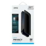 UNIQ Optix Privacy iPhone 16 Plus / 15 Plus / 14 Pro Max 6.7" Privacy Tempered Glass with Applicator - imagine 2