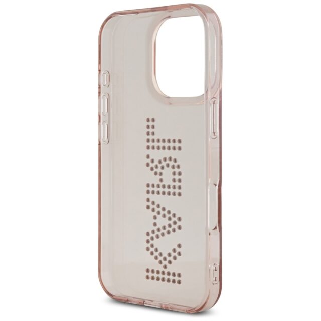 Case Karl Lagerfeld IML Rhinestones Logo for iPhone 16 Pro Max pink - imagine 7