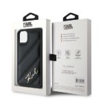 Karl Lagerfeld KLHCN61PQDSMGK iPhone 11 / Xr 6.1" black hardcase Diagonal Quilted Script - imagine 8