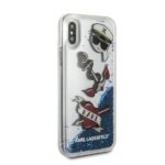 Karl Lagerfeld KLHCPXKSG iPhone X/Xs hard case Captain Karl Liquid Glitter - imagine 3