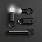 Lexon Nomaday Keychain with Flashlight dark green LL136DG1 - imagine 6