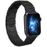 Band PITAKA Carbon Fiber Retro for Apple Watch 1/2/3/4/5/6/7/8/9/10/SE/Ultra/Ultra2 black grey