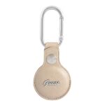 Guess GUATPSASRSD AirTag case beige Saffiano Vintage Script