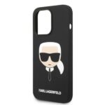 Karl Lagerfeld KLHMP14LSLKHBK iPhone 14 Pro 6,1" hardcase black Silicone Karl`s Head Magsafe - imagine 6