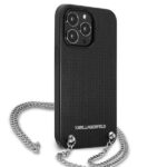 Karl Lagerfeld KLHCP13XPMK iPhone 13 Pro Max 6,7" hardcase black Leather Textured and Chain - imagine 4