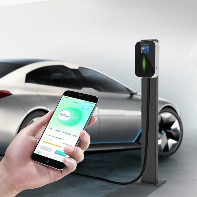 Extralink BS20-BA-22kW-APP Type A 32A 22kW | Electric car charger | 3 phase, LCD screen, APP, 6,1m - imagine 3