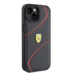 Ferrari FEHCP15SPTWK iPhone 15 / 14 / 13 6.1"  black hardcase Twist Metal Logo - imagine 4