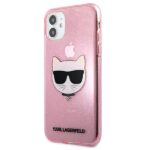 Karl Lagerfeld KLHCN61CHTUGLP iPhone 11 6,1" / Xr pink hardcase Glitter Choupette - imagine 2