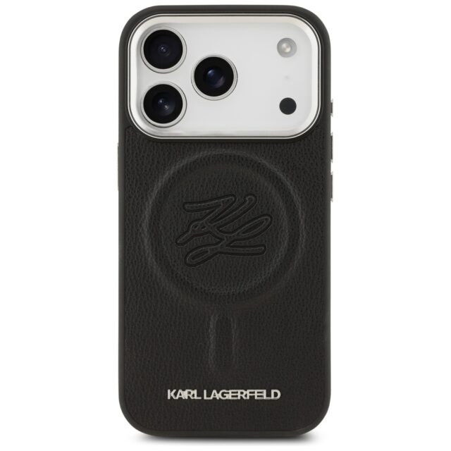 Karl Lagerfeld Initial & Metal Logo MagSafe Case for iPhone 17 Pro Black - imagine 3