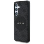 Case Guess 4G Round Patch Classic Logo MagSafe to Samsung Galaxy S25 black - imagine 2