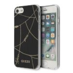 Guess GUHCI8PCUCHBK iPhone 7/8/SE 2020/ SE 2022 black hardcase Gold Chain Collection