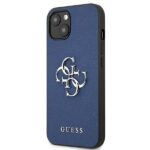 Guess GUHCP13MSA4GSBL iPhone 13/ 14 / 15 6,1" blue hardcase Saffiano 4G Metal Logo - imagine 2