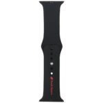 Strap Audi Sport Red Logo Silicone Watch Strap for Apple Watch 44/45/46/49mm black