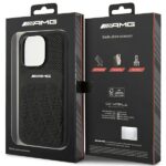 AMG AMHMP14LOSDBK iPhone 14 Pro 6.1" black hardcase with Leather Curved Lines and MagSafe - imagine 8