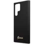 Guess GUHCS23LSLSMK S23 Ultra S918 black hardcase Silicone Vintage Gold Logo - imagine 6