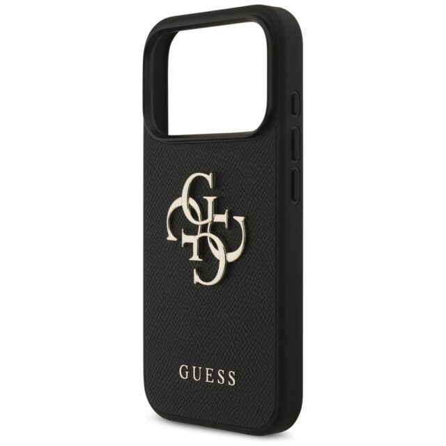 Guess Grained Big 4G & Classic Logo case for iPhone 17 Pro black - imagine 6