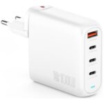 Power charger 4smarts Flex Pro 100W 3xUSB-C + 1xUSB-A Travel Edition white - imagine 4