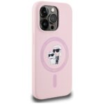 Case Karl Lagerfeld Silicone Karl&Choupette MagSafe for iPhone 14 Pro Max pink - imagine 4