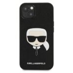 Karl Lagerfeld KLHCP13SSAKHBK iPhone 13 mini 5,4" black hardcase Saffiano Ikonik Karl`s Head - imagine 3
