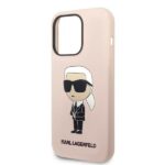 Karl Lagerfeld KLHCP14LSNIKBCP iPhone 14 Pro 6,1" hardcase pink Silicone Ikonik - imagine 6