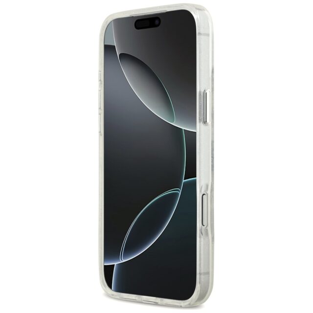 Karl Lagerfeld IML Glitter Karl & Choupette Sketch Logo MagSafe Case for iPhone 17 Pro Max Clear - imagine 5