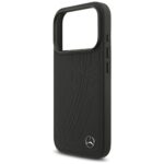 Mercedes Leather Large Laurel Leave MagSafe Case for iPhone 17 Pro Black - imagine 6