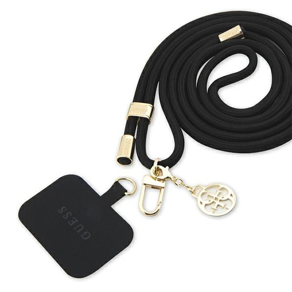 cps-7e588561aef063b1a014d77671223860-2025-12-06-16-00-40 Guess GUOUCNMG4EK Universal CBDY Cord black Nylon 4G Metal Charm - imagine 1