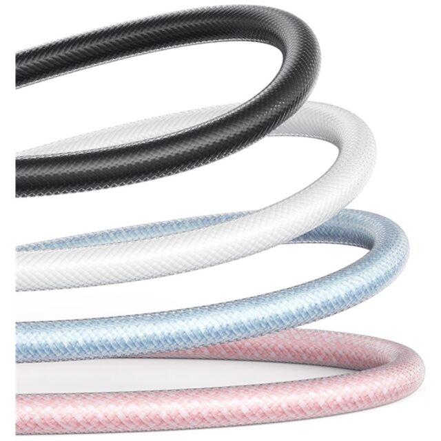 Cable USAMS Cloud Series US-SJ658 6A USB-A to USB-C 1.2m white - imagine 4