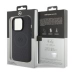 Mercedes MEHMP15L23RGSK iPhone 15 Pro 6.1" Black Hardcase Star Pattern Leather MagSafe - imagine 8
