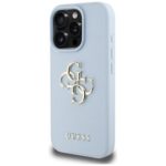 Case Guess Grained Big 4G Logo Small Classic Logo for iPhone 16 Pro blue - imagine 2