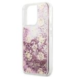 Guess GUHCP13LLGPEPI iPhone 13 Pro / 13 6,1" pink hardcase Peony Liquid Glitter - imagine 6