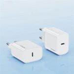 USAMS Charger 1xUSB-C T65 PD20WPD Fast Charging US-CC226 + Cable USB-C/USB-C US-SJ711 60W white - imagine 8