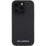 Karl Lagerfeld KLHCP15LPQKPMK iPhone 15 Pro 6.1" black hardcase Quilted K Pattern - imagine 3