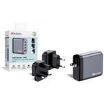 Verbatim GaN 140W Wall Charger 3xUSB-C/USB-A + EU/UK/US Adapter GNC-140 32203 - imagine 4