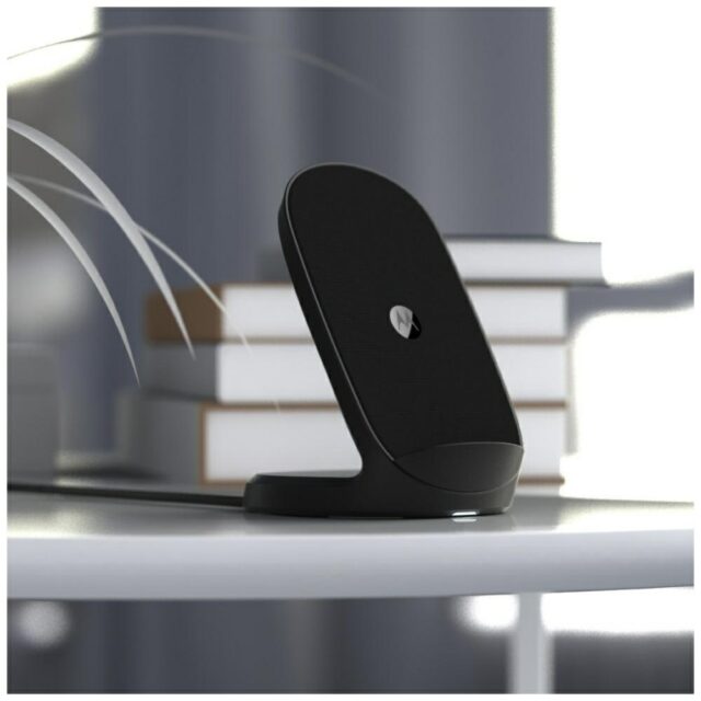 Wireless Charger Motorola TurboPower 15W Stand Pad Qi black - imagine 10
