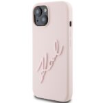 Karl Lagerfeld KLHCP15SSKSBMCP iPhone 15/ 14 / 13 6.1" pink hardcase Silicone Karl Script - imagine 2