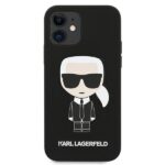 Karl Lagerfeld KLHCP12SSLFKBK iPhone 12 mini 5,4" hardcase black Silicone Iconic - imagine 3