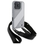 BMW BMHCP16X23PSCCG iPhone 16 Pro Max 6.9" grey hardcase M Edition Carbon Stripe & Strap - imagine 3