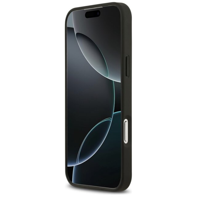 Guess Grained Flowers Classic Logo MagSafe case for iPhone 17 Pro Max black - imagine 5