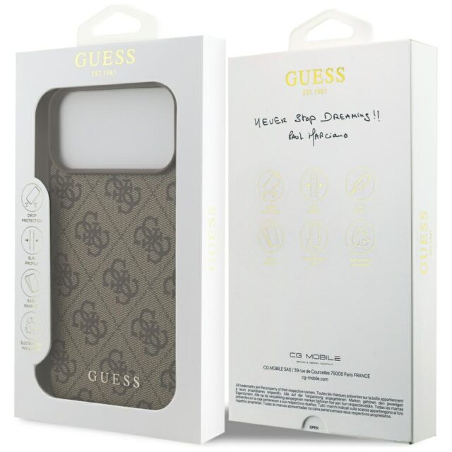 Guess 4G Classic Case for iPhone 17 Pro Max Brown - imagine 8